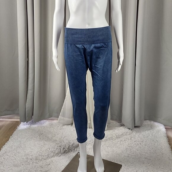 No Boundaries Blue, Waist Slimming Pull On Ankle Leggings, Capris Size XXL (19) - Picture 1 of 9